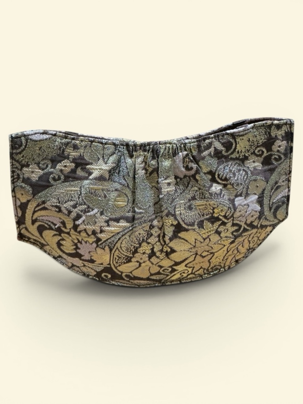 Victoria’s Secret Tapestry Clutch Bag Vintage Floral Brocade Makeup Pouch 9.5”